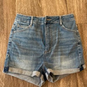 High Rise Jean Shorts